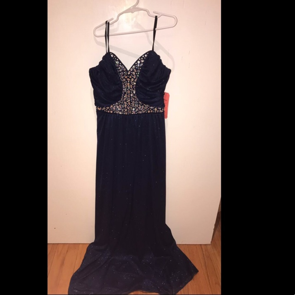 Sparkling navy prom dress size L